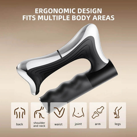 Electric Fascia Massage Device With Heat And EMS For Cellulite Reduction, Skin Firming, Lymphatic Drainage, Deep Muscle Relief
