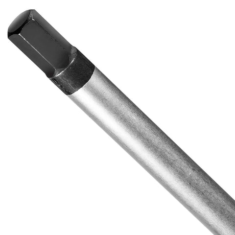 Close-up view of a long shaft from 8-Piece SAE T-Handle Hex Allen Key Set With Speed Sleeves For Fast Spin Action, Sliding Top Handle For T Or L Shape