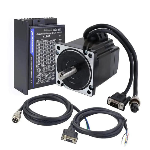 Beast Mode Closed Loop Stepper Motor CNC Kit with Nema 34 Torque 4.3 Nm, CL86T Driver, cables for 3D printers and carving machines
