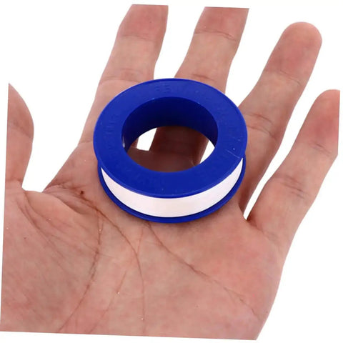 12 Rolls PTFE Plumbers Tape Sealing Tape held in hand for faucet leaks and high temperature plumbing pipe sealant for home garden DIY repairs