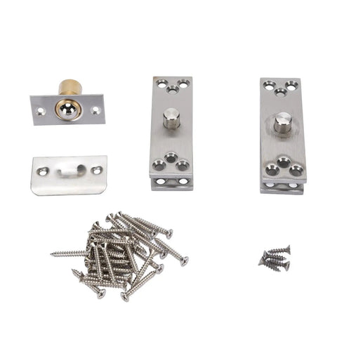 Hidden Door Hinge With 360 Degree Pivot, Heavy Duty Stainless Steel Concealed Hinge For Secret Doors, Bookcase And Murphy Beds, 220 Lbs Load Bearing, Durable Pivot For Hidden Cabinets And Shelves, with screws