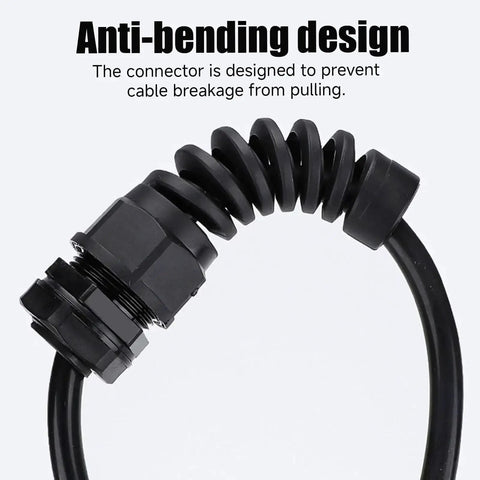 Durable Nylon Cable Gland Waterproof IP68 With Strain Relief For Three Quarters Inch Cables NPT Three Quarters Inch Ten Pack with anti-bending design.