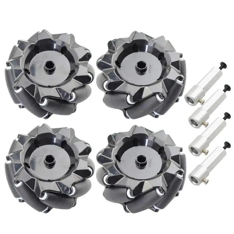96mm High Hardness Plastic Mecanum Wheel Set For Omni Directional Robot Cars With 6mm Hubs 15KG Load Pro Grade Tough Built