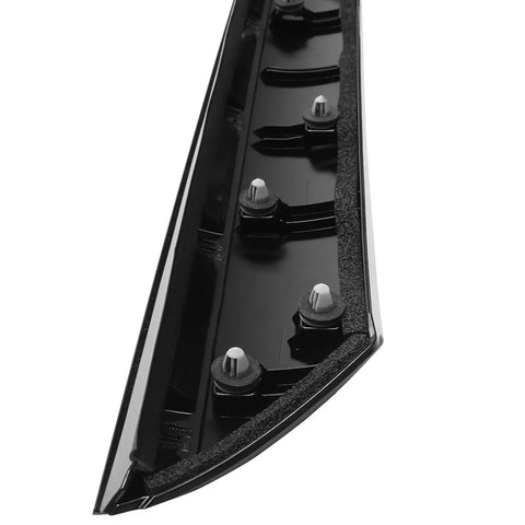 Close-up of black plastic A-Pillar Trim Molding Set For Soul 2010-2013 Front Outer Right And Left with installation clips visible