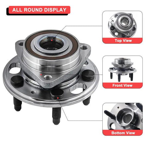 Front or Rear Wheel Hub Bearing Assembly with ABS 5 Lug, multiple views, fits Malibu 2013-2015, durable and smooth ride