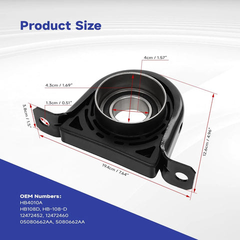 Drive Shaft Center Support Bearing Carrier Replacement For Chevy Avalanche Express Silverado Suburban GMC C2500 K2500