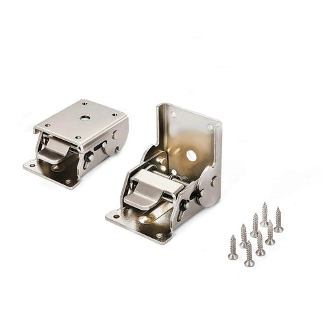 Folding Table Locking Hinges With 0 To 90 Degree Adjustable Range For Stable Folding Surfaces on Tables, Workbenches And Wall Mounts, 63mm By 60mm