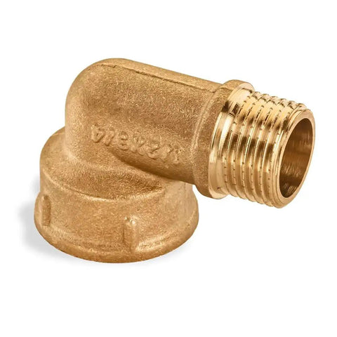 Forged Brass Pipe Fitting Elbow One Half Inch Male To Three Quarter Inch Female 90 Degree Street Elbow For Plumbing And Heating