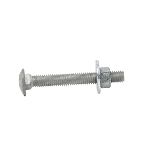 1/4-20 Inch Galvanized Carriage Bolt Kit For Exterior Use Grade A Coarse Full Thread 1-3/4 Inch Length with washers and nut