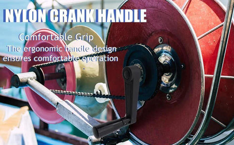 Foldable Crank Handle Nylon Swivel Rocker For Industrial Machine Tools And Equipment 8mm Hole Diameter 3.35 Inch Length