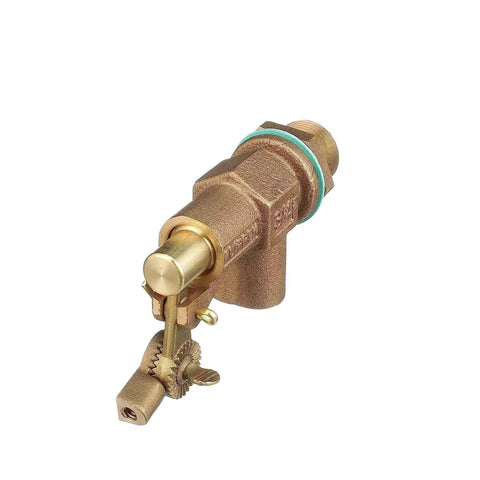 Standard Duty Bronze Float Valve For Water Systems Three Quarter Inch NPT Inlet And Outlet With Machined Flange Serrated Arms