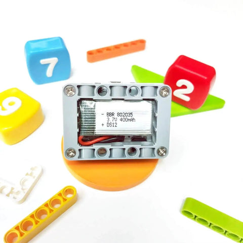 Back view of Wukong Expansion Board For Microbit Drive 8 Way Servo Ports 2 Way Motor Outputs 8 Way Sensor Ports Breakout Board with battery