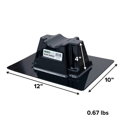 Rugged Black Rooftop Pipe Support for Three and a Half Inch Pipes Made in USA Weather Resistant Polycarbonate Conduit Roof Block