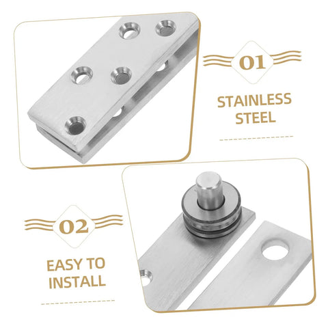 360 Degree Heavy Duty Stainless Steel Invisible Pivot Hinge for Secret Doors and Hidden Bookcases With Sleek Low Profile Design Concealed Rotation Hardware for Smooth Operation in Concealed Spaces by DOITOOL, showing stainless steel material and easy installation.