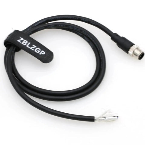 Pro Grade M12 Four Pin Male Sensor Connector with shielded aviation cable for industrial automation and sensor wiring applications 1 meter