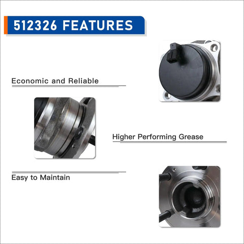 Features of Rear Wheel Hub Bearing Assembly For Hyundai Santa Fe Veracruz And Kia Sorento 5 Lug With ABS Sensor FWD Only, showcasing reliability and performance.