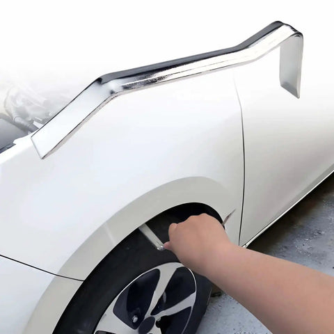 Using Go To Metal Offset Brake Spoon Tool For Auto Repair Built Tough Universal Brake Adjusting Tool on car wheel