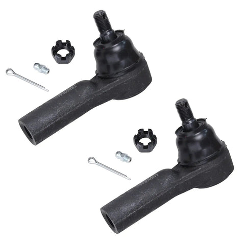 Front Steering Knuckles And Wheel Hub Bearing Kit With 2 Outer Tie Rods For Ford Escape 2005 To 2012, black tie rods, hardware
