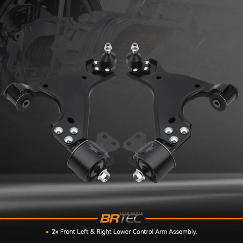 Front Lower Control Arm With Ball Joint Compatible With Buick Enclave, Chevrolet Traverse, Saturn Outlook, And GMC Acadia 2007 To 2017, 2pc Set