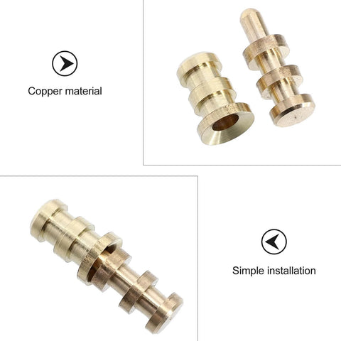 Table Leaf Dowel Pins And Connector Sleeve Set For Dining Tables, copper metal dowels and bolt sleeves, precision alignment