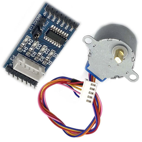 Kiro&Seeu 28BYJ-48 5V stepper motor with ULN2003 driver board, blue PCB and 6-pin connector harness