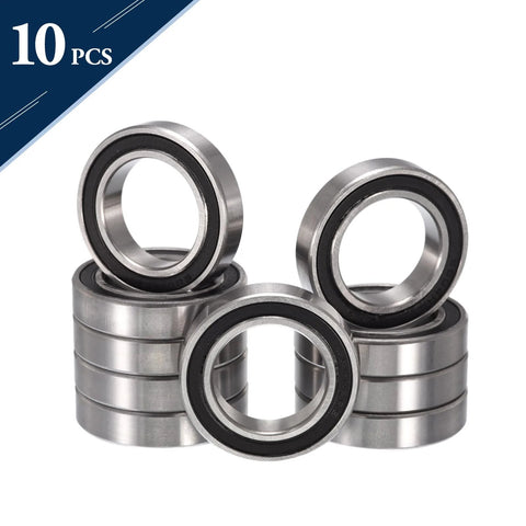 HiPicco 6804-2RS deep groove ball bearings, chrome steel, double rubber seals, 20x32x7 mm, pre-lubricated, 10 pcs.