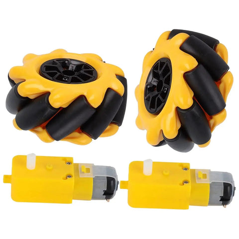 Dope 60mm Mecanum Wheel For Geared Motors Robot Car Parts DIY Toy Components With Rubber Coated Surface