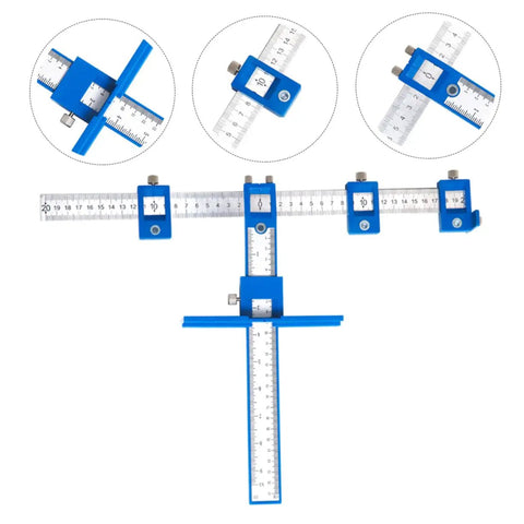 Adjustable Punching Tool For Woodworking Jig For Cabinet Handles Easy Assembly DIY Friendly Hole Locator And Punching Hole Tool