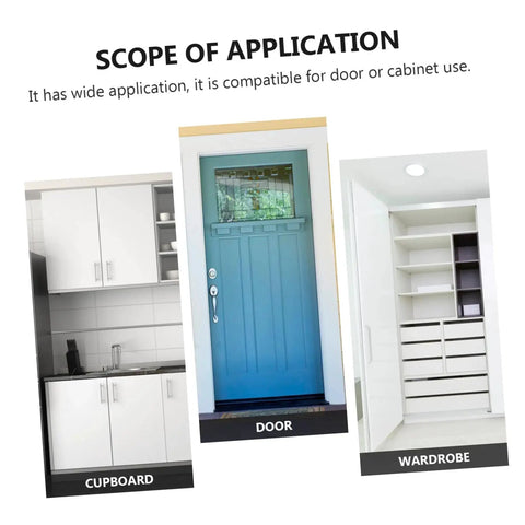 Scope of application showcasing door, cupboard, and wardrobe for 6 Pack Sturdy T Type Cabinet Hinges Thickened Hardware For Durable Furniture.