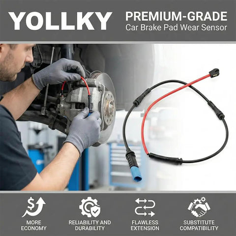 Brake pad wear sensor kit for BMW; Volky, red/black wiring, 1-pack, fits 330i/330i xDrive and M340i.