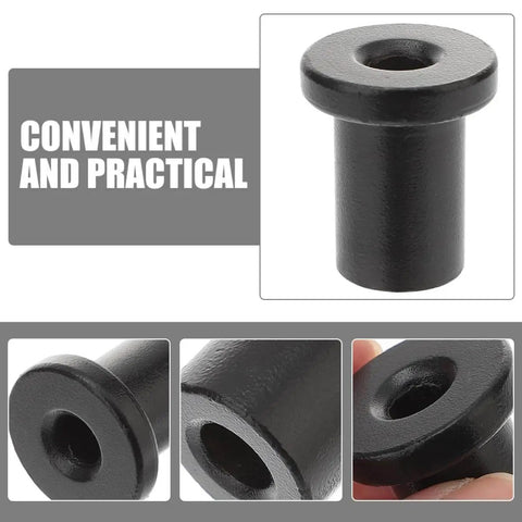 Barn Door Stopper Track Spacers 1 Set For Sliding Barn Door Hardware Versatile Wall Spacer Design shown in black carbon steel