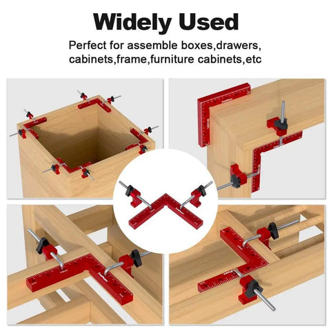 4 Pack 90 Degree Positioning Square Clamps For Woodworking Aluminum Right Angle Corner Clamp 5.5 X 5.5 Inches Precision Tool
