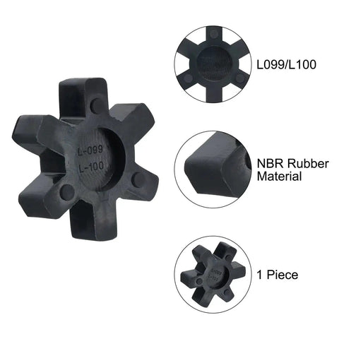 L099 L100 Jaw Coupling Insert For L Jaw Couplers Flexible Urethane Solid Center Inserts 25 Mm Inner Diameter 63.5 Mm Outer Diameter Red 1 Piece