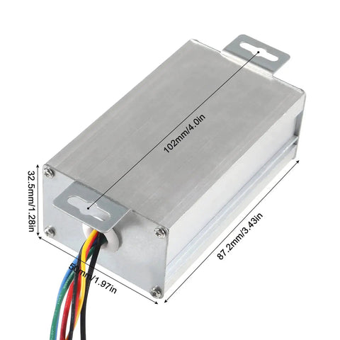 Two Pack DC Motor Speed Controller For Brush Motors, PWM Regulator With Dimmer, Switch And Knob, 9V To 60V Input, aluminum casing