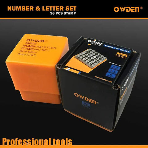36 Piece Steel Metal Stamping Tool Set With Number And Letter Punches One Eighth Inch Three Millimeter Alloy Steel HRC 58 62