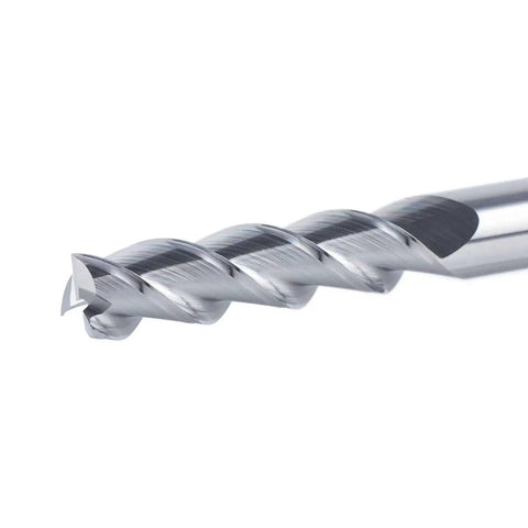 Rugged Three Flute Carbide End Mill For Aluminum Upcut Spiral Router Bit With Flat Top For Easy Chip Removal And Smooth Finish