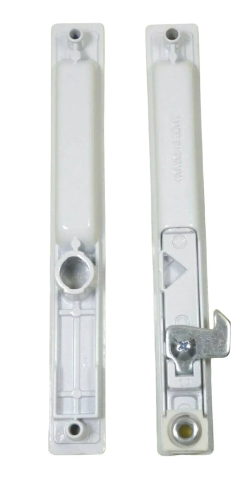 Sliding Glass Patio Door Handle Set Flush Mount Non-Keyed With 6-5/8 Inch Screw Hole Centers White DL-502 Replacement Hardware