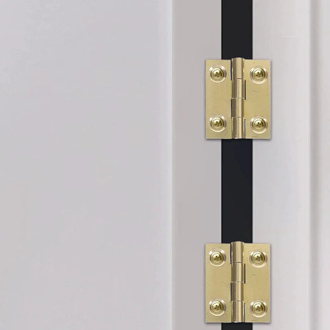 Foldable Brass Cabinet Door Hinges for Kitchens and Closets Small Door Hardware Thickened Design for Smooth Operation and High Load Capacity