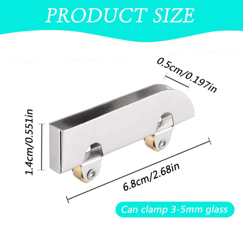 5mm Sliding Glass Door Rollers Set Built Tough Heavy Duty Stainless Steel Replacement Wheels 10 Pcs Copper Wheels Cabinet Pulley For Display Case Wardrobe Shower Door Smooth Glide Durable Build showing product size.