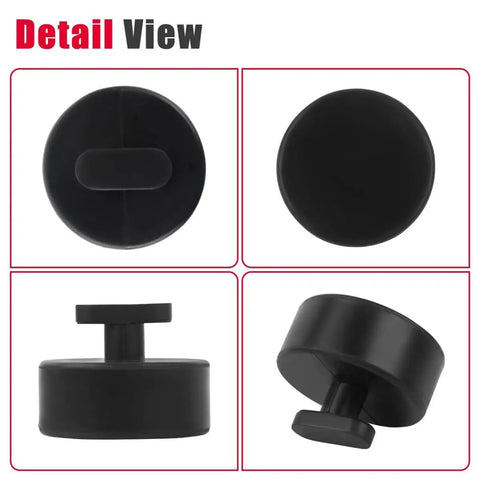 Rubber Jack Pad Set For Corvette C5 C6 C7 C8 With 4 Piece Set And Storage Bag showing detailed views of each pad