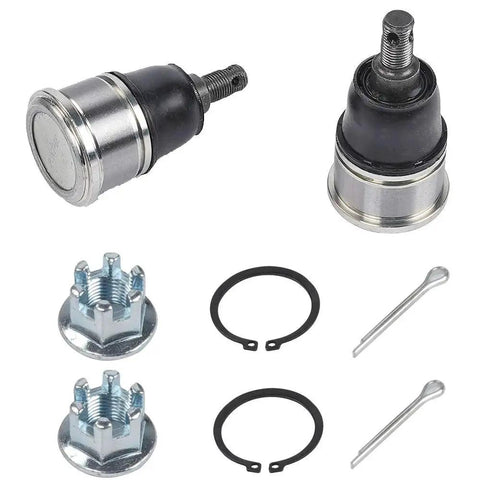 IRONTREE front suspension kit: two lower control arms and two ball joints with retaining rings and cotter pins.