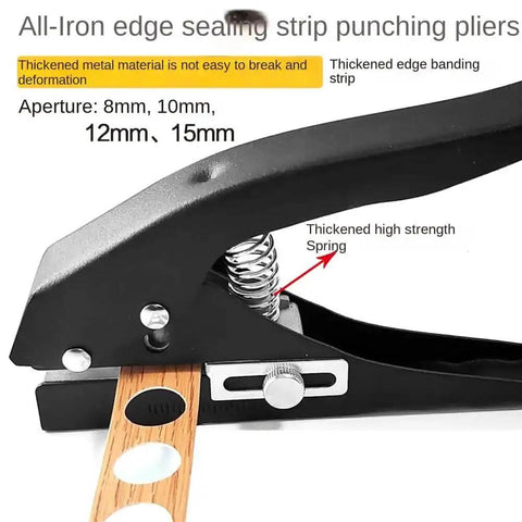 Heavy Duty 8mm Circle Hole Punch Hand Held Paper Punch for ID Cards, PVC Cards, Badges, Photos