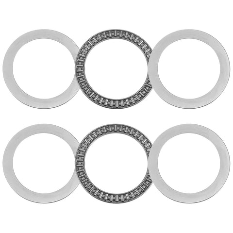 uxcell AXK75100 thrust needle roller bearings with washers, 75mm bore, 100mm OD, 4mm thick, 2 pcs.