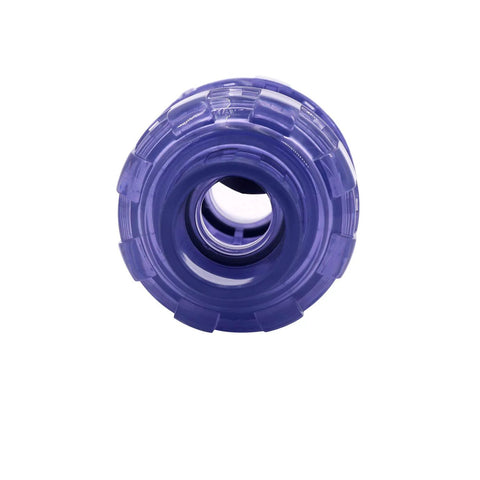 3/4 inch UPVC true union swing check valve, blue plastic body with slip socket ends.