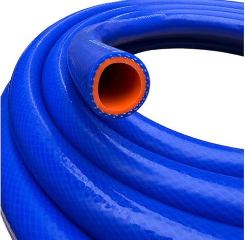 Silicone heater hose, 1 in ID, blue exterior with orange interior, 25 ft Hi-Temp roll, Amazon
