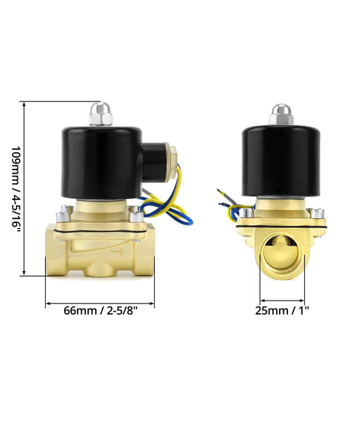 Three Quarters Inch Brass Solenoid Valve With Seals, 12V DC, Normally Closed, Fast Response For Air And Fuel Control, great quality