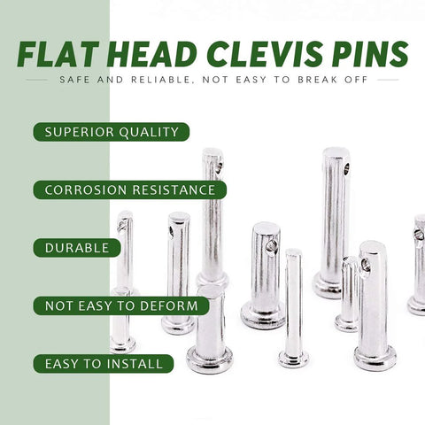 Clevis Pin Assortment Kit For Quick Fixes 96Pcs 304 Stainless Steel Clevis Pins In 12 Metric Sizes M3 To M5 displayed