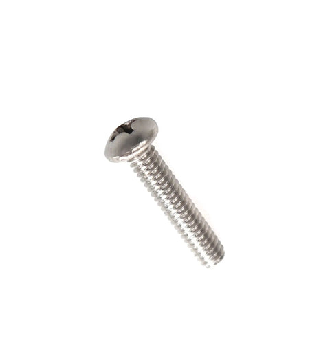 Single 304 Stainless Steel Pan Head Phillips Machine Screw 1/4-20 x 2 Inches, ideal for furniture and appliances.
