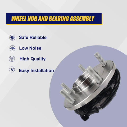 Rear Wheel Bearing And Hub Assembly Compatible With 2012-2016 Chrysler Town And Country, 2012-2020 Dodge Grand Caravan, pictured.