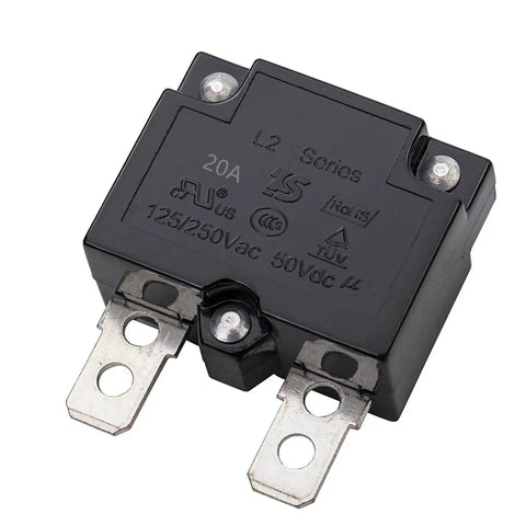 Two Pack 20A 125 To 250V AC And 50V DC Auto Reset Relay Circuit Breaker Thermo Switch Overload Protector for toys